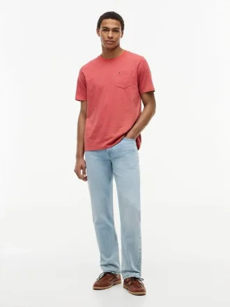 T-shirt a righe con taschino