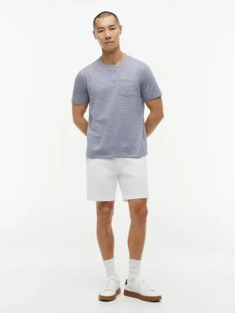 T-shirt a righe con taschino