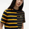 T-shirt a righe miste dal taglio morbido T-shirt a righe miste dal taglio morbido