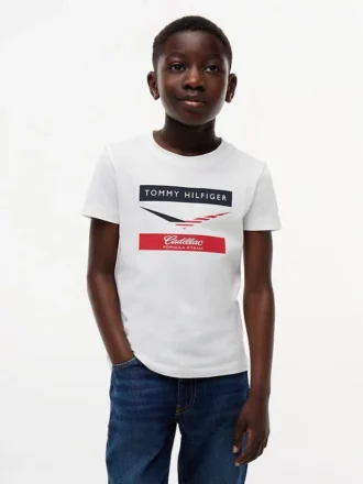 T-shirt a zig-zag Tommy x Cadillac F1® Team per bambini