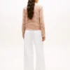 T-shirt cardigan in cotone interlock a righe T-shirt cardigan in cotone interlock a righe