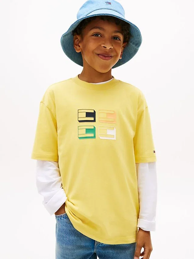 T-shirt con grafica 3D del logo per bambini T-shirt con grafica 3D del logo per bambini