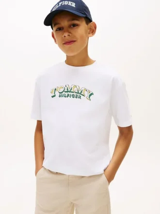 T-shirt con grafica 3D del logo per bambini
