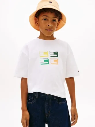 T-shirt con grafica 3D del logo per bambini