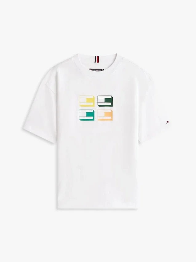 T-shirt con grafica 3D del logo per bambini T-shirt con grafica 3D del logo per bambini