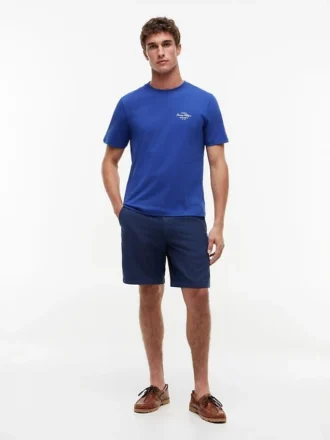 T-shirt con grafica nautica sul retro