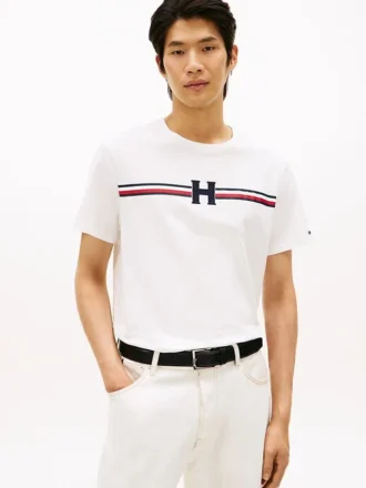 T-shirt con la classica striscia a H