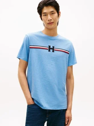 T-shirt con la classica striscia a H