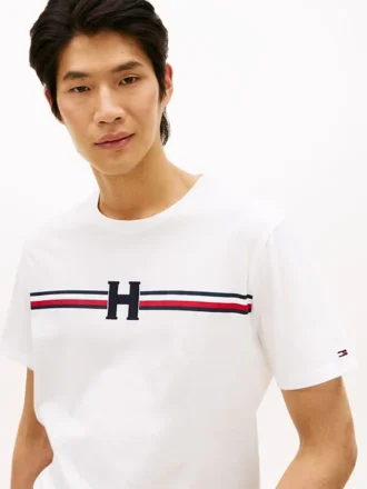 T-shirt con la classica striscia a H