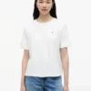 T-shirt con lacci sul retro in tessuto misto T-shirt con lacci sul retro in tessuto misto