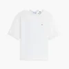 T-shirt con lacci sul retro in tessuto misto T-shirt con lacci sul retro in tessuto misto