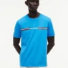 T-shirt con logo a righe Hilfiger T-shirt con logo a righe Hilfiger