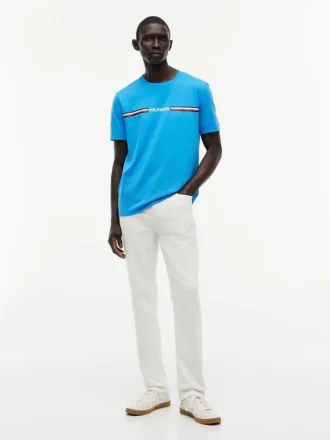 T-shirt con logo a righe Hilfiger