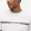 T-shirt con logo a righe Hilfiger T-shirt con logo a righe Hilfiger