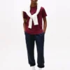 T-shirt con logo bandiera tono su tono T-shirt con logo bandiera tono su tono