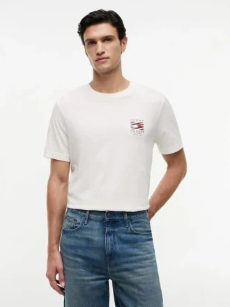 T-shirt con logo Box Flag