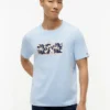 T-shirt con logo floreale tropicale T-shirt con logo floreale tropicale