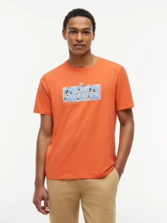 T-shirt con logo floreale tropicale