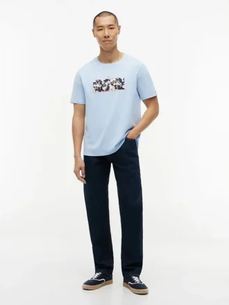 T-shirt con logo floreale tropicale
