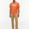 T-shirt con logo floreale tropicale T-shirt con logo floreale tropicale