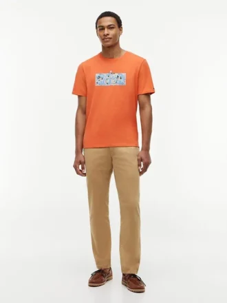 T-shirt con logo floreale tropicale