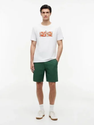 T-shirt con logo floreale tropicale
