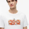 T-shirt con logo floreale tropicale T-shirt con logo floreale tropicale