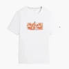 T-shirt con logo floreale tropicale T-shirt con logo floreale tropicale