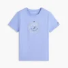 T-shirt con logo foglia d’alloro laminato T-shirt con logo foglia d’alloro laminato