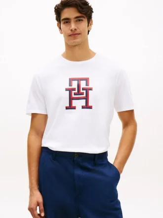 T-shirt con logo monogramma T-shirt con logo monogramma