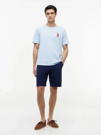 T-shirt con logo monogramma a blocchi di colore