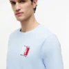 T-shirt con logo monogramma a blocchi di colore T-shirt con logo monogramma a blocchi di colore
