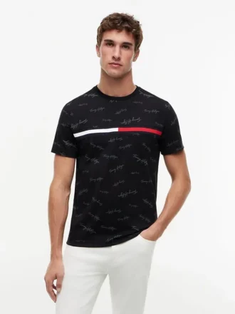 T-shirt con logo Signature Flag Stripe
