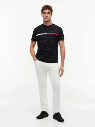 T-shirt con logo Signature Flag Stripe