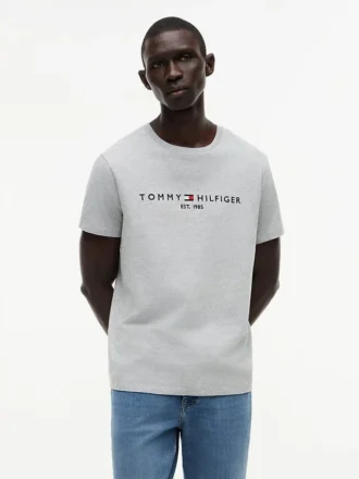 T-shirt con logo Tommy ricamato