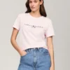 T-shirt con logo Tommy ricamato T-shirt con logo Tommy ricamato