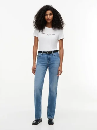 T-shirt con logo Tommy ricamato