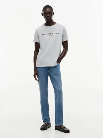 T-shirt con logo Tommy ricamato