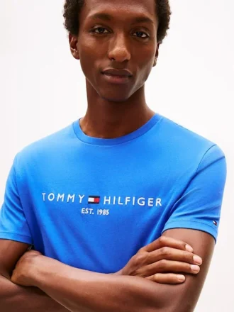 T-shirt con logo Tommy ricamato