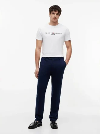 T-shirt con logo Tommy ricamato