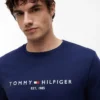 T-shirt con logo Tommy ricamato