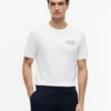 T-shirt con logo Wavy Flag sul retro