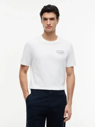 T-shirt con logo Wavy Flag sul retro