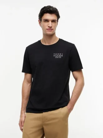 T-shirt con logo Wavy Flag sul retro
