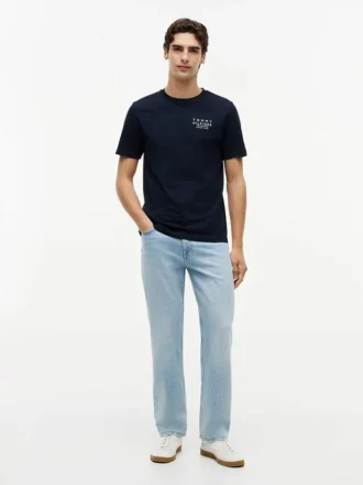 T-shirt con logo Wavy Flag sul retro