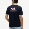 T-shirt con logo Wavy Flag sul retro