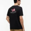 T-shirt con logo Wavy Flag sul retro