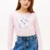 T-shirt con monogramma floreale per bambini