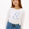 T-shirt con monogramma floreale per bambini T-shirt con monogramma floreale per bambini