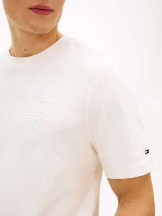 T-shirt con monogramma in stile calligrafico
